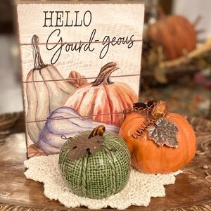 3-piece Pumpkin Decor